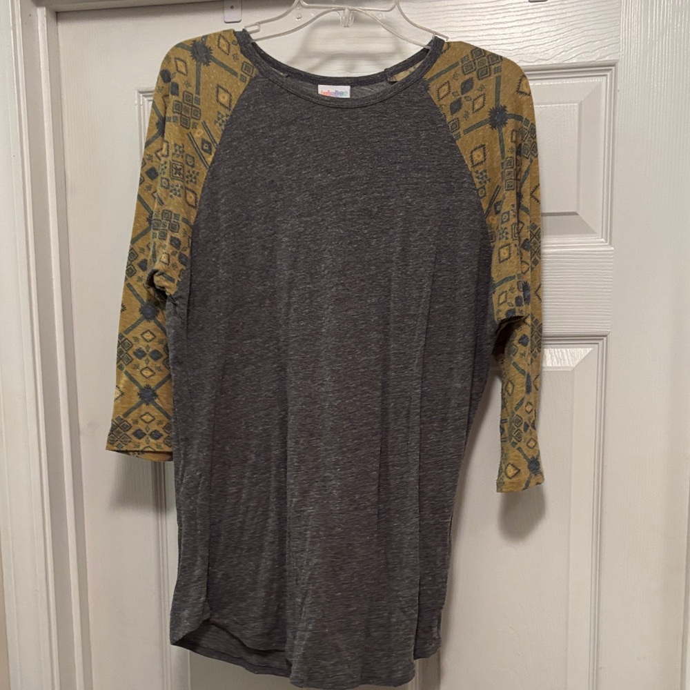 LuLaRoe Heather Gray Top size large